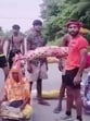 The brothers and their elderly grandmother while passing through the Bhadal village on the Baraut-Budhana Kanwar route in Meerut division (Sourced) The brothers and their elderly grandmother while passing through the Bhadal village on the Baraut-Budhana Kanwar route in Meerut division (Sourced)