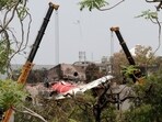 Wreckage of an Air India aircraft, bound for London's Gatwick Airport, which crashed during take-off from an airport in Ahmedabad. Wreckage of an Air India aircraft, bound for London's Gatwick Airport, which crashed during take-off from an airport in Ahmedabad.