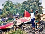 Wreckage of the Air India flight at the crash site in Ahmedabad. Wreckage of the Air India flight at the crash site in Ahmedabad.