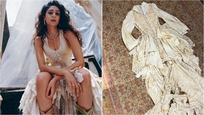 dirty princess dress Princess Gauravi Kumari stuns in corset dress made entirely from repurposed  fabric in new magazine photoshoot