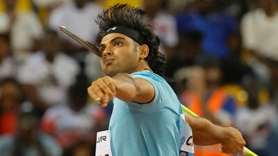 India's Neeraj Chopra in action. (AFP)