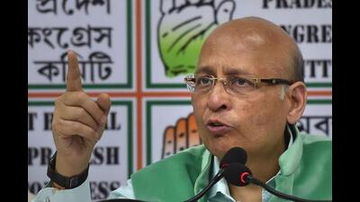 Addressing a press conference at Indira Bhavan, the Congress headquarters, on Saturday, Singhvi said EC’s plan to consider voters who were added after 2003 as “suspects” was an “arbitrary and legally questionable move.” (PTI) Addressing a press conference at Indira Bhavan, the Congress headquarters, on Saturday, Singhvi said EC’s plan to consider voters who were added after 2003 as “suspects” was an “arbitrary and legally questionable move.” (PTI)