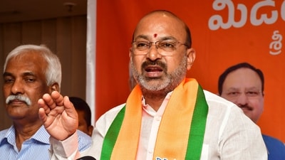 Union Minister Bandi Sanjay Kumar said that Tirumala belongs to Hindus. If non-Hindus or foreigners want to visit the deity, a faith declaration is mandatory. (PTI) Union Minister Bandi Sanjay Kumar said that Tirumala belongs to Hindus. If non-Hindus or foreigners want to visit the deity, a faith declaration is mandatory. (PTI)