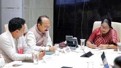 Chief minister Rekha Gupta held a high-level review meeting with her cabinet colleagues Ashish Sood and Kapil Mishra to review the arrangements at the kanwar camps on Saturday. (HT Photo) Chief minister Rekha Gupta held a high-level review meeting with her cabinet colleagues Ashish Sood and Kapil Mishra to review the arrangements at the kanwar camps on Saturday. (HT Photo)