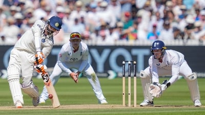 Ravindra Jadeja came in at a sensitive time in the match, watching two wickets either side of lunch. From there, he took responsibility and control, finishing with 72 to take India into a strong position. (PTI) Ravindra Jadeja came in at a sensitive time in the match, watching two wickets either side of lunch. From there, he took responsibility and control, finishing with 72 to take India into a strong position. (PTI)