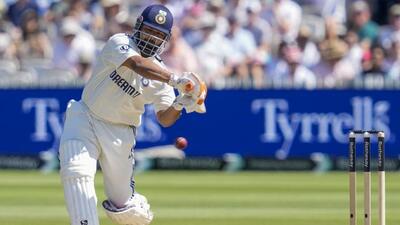 Rishabh Pant in action on Day 3 of Lord’s Test on Saturday. (PTI) Rishabh Pant in action on Day 3 of Lord’s Test on Saturday. (PTI)