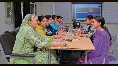 The third round of counselling ongoing at meritorious school in Ludhiana on Friday. (HT Photo) The third round of counselling ongoing at meritorious school in Ludhiana on Friday. (HT Photo)
