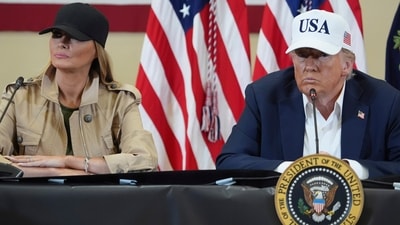 “Only a very evil person would ask a question like that,” Trump said. (AP) “Only a very evil person would ask a question like that,” Trump said. (AP)