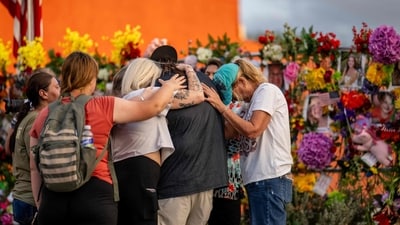 Community members gather during a candlelight vigil to honor the lives lost in the flash floods that claimed more than 120 lives on July 11, 2025 in Kerrville, Texas. (Getty Images via AFP) Community members gather during a candlelight vigil to honor the lives lost in the flash floods that claimed more than 120 lives on July 11, 2025 in Kerrville, Texas. (Getty Images via AFP)