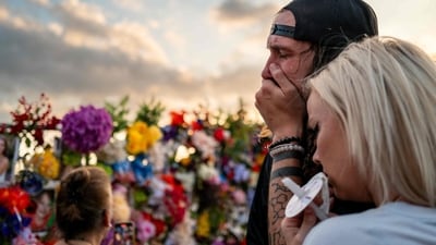 Meanwhile, Donald Trump and First Lady Melania Trump arrived in Texas to meet with families of those killed in last week's flooding in Central Texas. The President conveyed the "anguish of our entire nation" on Friday. (Getty Images via AFP) Meanwhile, Donald Trump and First Lady Melania Trump arrived in Texas to meet with families of those killed in last week's flooding in Central Texas. The President conveyed the "anguish of our entire nation" on Friday. (Getty Images via AFP)