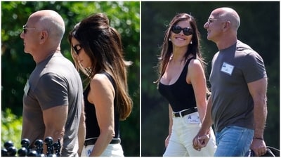 Amazon founder Jeff Bezos with his wife, Lauren Sachez. (Reuters) Amazon founder Jeff Bezos with his wife, Lauren Sachez. (Reuters)