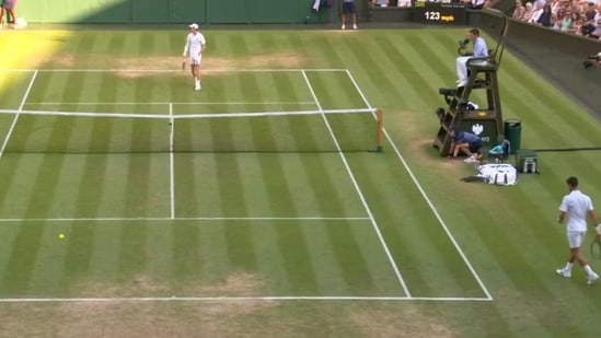 Novak Djokovic's reaction during the final match point was alarming. (Twitter)