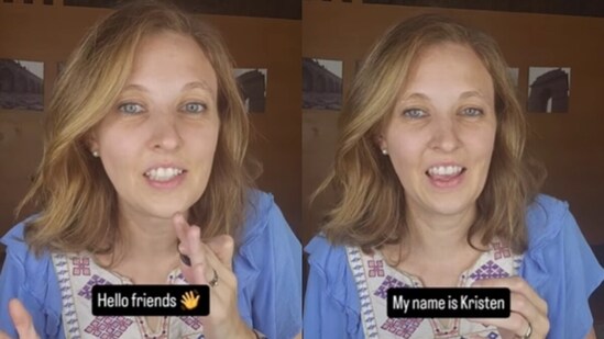 An American woman shared her Hindi-learning journey in a viral video. (Instagram/kristenfischer3)