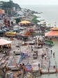 Newly constructed Dashshwamedh ghat, Ganga Path, Mori and Arail ghat area submerged in flood water on July 13. (HT photo)