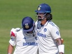 India's vice captain Rishabh Pant celebrates his half century with KL Rahul. India's vice captain Rishabh Pant celebrates his half century with KL Rahul.
