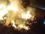 Lamont, California fire: Kern County crews battle 2-alarm blaze on Di Giorgio Rd (Kern County Fire Department/Facebook) Lamont, California fire: Kern County crews battle 2-alarm blaze on Di Giorgio Rd (Kern County Fire Department/Facebook)