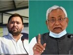 Bihar opposition leader Tejashwi Yadav (left)), and chief minister Nitish Kumar (right). Bihar opposition leader Tejashwi Yadav (left)), and chief minister Nitish Kumar (right).