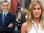 Obama and Jennifer Aniston Obama and Jennifer Aniston