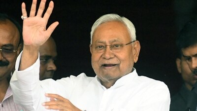 Bihar CM further highlighted that the state government provided over 8 lakh government jobs to youths between 2005 to 2025. (Photo by Santosh Kumar/ Hindustan Times)
