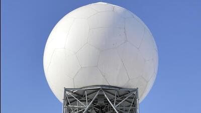 A Doppler weather radar sends radio waves from its antenna, which hit clouds and bounce back, allowing it to gauge how far rain clouds or rainfall activity actually are from the city. (AP) A Doppler weather radar sends radio waves from its antenna, which hit clouds and bounce back, allowing it to gauge how far rain clouds or rainfall activity actually are from the city. (AP)