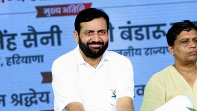 Haryana Chief Minister Nayab Saini has criticised his Punjab counterpart Bhagwant Mann. (@NayabSainiBJP X)