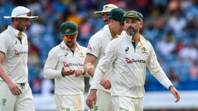 Nathan Lyon (R) of Australia walks off the field during the 2nd day of the 2nd Test between West Indies and Australia (AFP) Nathan Lyon (R) of Australia walks off the field during the 2nd day of the 2nd Test between West Indies and Australia (AFP)
