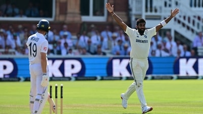 Jasprit Bumrah was frustrated for much of the day, remaining wicketless, but returned after the tea break to take three wickets lower down the order to quickly wrap up the England rearguard. (AFP) Jasprit Bumrah was frustrated for much of the day, remaining wicketless, but returned after the tea break to take three wickets lower down the order to quickly wrap up the England rearguard. (AFP)