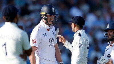 England's Zak Crawley clashes with India's Shubman Gill (Action Images via Reuters)