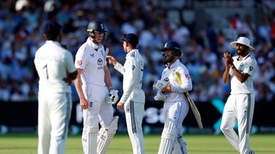 England's Zak Crawley clashes with India's Shubman Gill. (Action Images via Reuters)