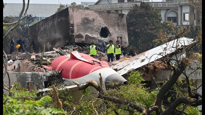 Forensic experts and DGCA officials searching for evidence at Air India Plane crash site in Ahmedabad on June 13. (HT File) Forensic experts and DGCA officials searching for evidence at Air India Plane crash site in Ahmedabad on June 13. (HT File)