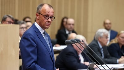 German Chancellor Friedrich Merz said he was coordinating closely with other EU leaders to ensure tariffs of such magnitude don’t go ahead. (Reuters)