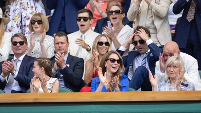 The Royal Family, including Kate Middleton, Prince William, and Prince George, were seated at the Royal Box. (X/Wimbledon)