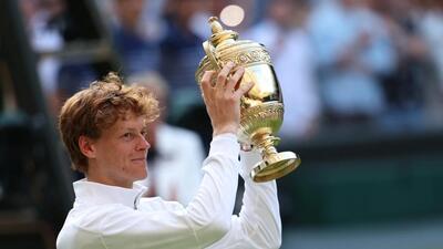 Jannik Sinner beat Carlos Alcaraz 4-6, 6-4, 6-4, 6-4 at the Wimbledon to claim his fourth Grand Slam at the age of 23. (REUTERS) Jannik Sinner beat Carlos Alcaraz 4-6, 6-4, 6-4, 6-4 at the Wimbledon to claim his fourth Grand Slam at the age of 23. (REUTERS)