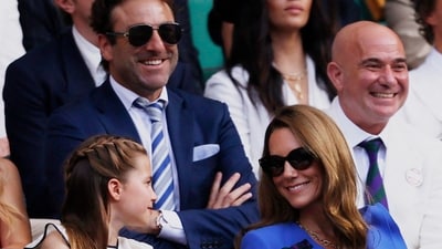 Britain's Catherine, Princess of Wales, with her daughter Princess Charlotte in the royal box in centre court during the men's singles final between Spain's Carlos Alcaraz and Italy's Jannik Sinner REUTERS/Andrew Couldridge (REUTERS)