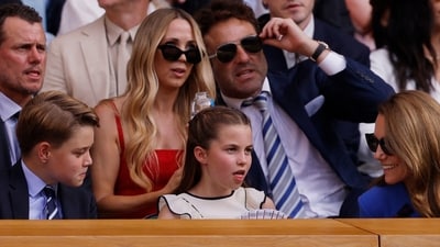 Princess Charlotte lit up with a bright "wow,” while Prince George stayed cool at Wimbledon. REUTERS/Andrew Couldridge (REUTERS)