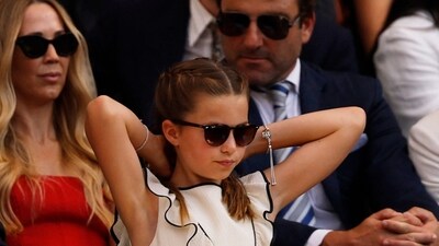 Britain's Princess Charlotte stuns in the royal box in centre court during the men's singles final between Spain's Carlos Alcaraz and Italy's Jannik Sinner REUTERS/Andrew Couldridge (REUTERS)