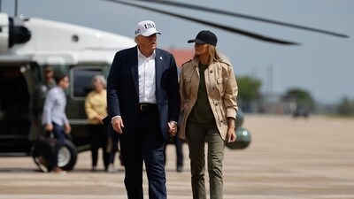 Trump’s trip Sunday falls on the first anniversary of the assassination attempt he survived in Butler, Pennsylvania, while campaigning for president. (Getty Images via AFP) Trump’s trip Sunday falls on the first anniversary of the assassination attempt he survived in Butler, Pennsylvania, while campaigning for president. (Getty Images via AFP)