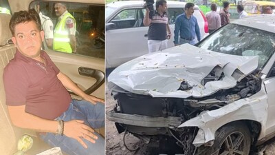 Photo of drunk Audi driver, Utsav Shekhar, released after Delhi footpath accident (ANI, HT Photo)