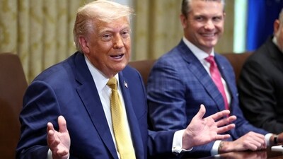 President Trump floated a grace period for pharmaceutical tariffs at his cabinet meeting Tuesday.