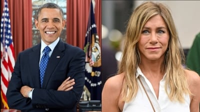 Obama and Jennifer Aniston Obama and Jennifer Aniston
