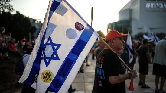 It was the first protest, led by the relatives of the hostages, since Israel agreed a ceasefire with Iran on June 24 after a 12-day war.(Reuters)