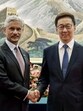External affairs minister S Jaishankar meets China’s vice president Han Zheng, in Beijing, on Monday. (@DrSJaishankar X)