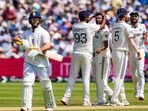 India's bowler Mohammed Siraj celebrates with teammates after taking the wicket of England's batter Ben Duckett during the fourth day of the third Test match India's bowler Mohammed Siraj celebrates with teammates after taking the wicket of England's batter Ben Duckett during the fourth day of the third Test match