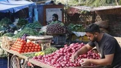 . Among food items, it is primarily vegetables which are driving the overall disinflation. Vegetable inflation has fallen from 42% in October 2024 to a deflation of 19% in June. June is the fifth consecutive month of deflation in vegetable prices. (AP File) . Among food items, it is primarily vegetables which are driving the overall disinflation. Vegetable inflation has fallen from 42% in October 2024 to a deflation of 19% in June. June is the fifth consecutive month of deflation in vegetable prices. (AP File)