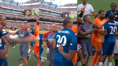 Luis Enrique attacked Joao Pedro in a massive brawl. (Twitter)