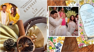 Puneet Gupta shares stories behind bespoke wedding invites of Richa Chadha, Randeep Hooda, Mouni Roy and more. (Instagram/@puneet_gupta_invitations) Puneet Gupta shares stories behind bespoke wedding invites of Richa Chadha, Randeep Hooda, Mouni Roy and more. (Instagram/@puneet_gupta_invitations)