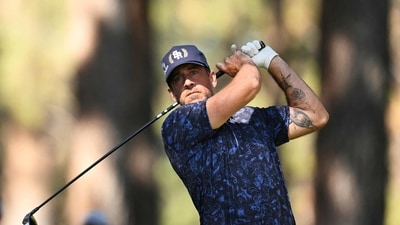 The incident involving Aaron Rodgers nearly hitting a child during a golf outing generates controversy on social media. (Photo by Eakin Howard / GETTY IMAGES NORTH AMERICA / Getty Images via AFP) (Getty Images via AFP) The incident involving Aaron Rodgers nearly hitting a child during a golf outing generates controversy on social media. (Photo by Eakin Howard / GETTY IMAGES NORTH AMERICA / Getty Images via AFP) (Getty Images via AFP)