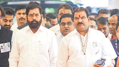 After Buldhana MLA Sanjay Gaikwad (next to deputy CM Eknath Shinde) was caught on video assaulting a canteen worker over allegedly stale food, and social justice minister Sanjay Shirsat (right) was seen sitting beside what appeared to be bundles of cash in a viral clip, the Shiv Sena chief pulled up his MLAs for repeatedly courting controversy and damaging the Sena’s public image. (PTI) After Buldhana MLA Sanjay Gaikwad (next to deputy CM Eknath Shinde) was caught on video assaulting a canteen worker over allegedly stale food, and social justice minister Sanjay Shirsat (right) was seen sitting beside what appeared to be bundles of cash in a viral clip, the Shiv Sena chief pulled up his MLAs for repeatedly courting controversy and damaging the Sena’s public image. (PTI)