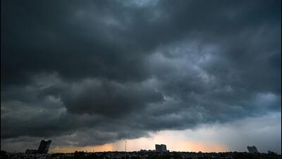 Clouds above Kirti Nagar on Monday. (Sanchit Khanna/HT Photo) Clouds above Kirti Nagar on Monday. (Sanchit Khanna/HT Photo)