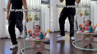Australian baby grooves to GOAT by Sidhu Moosewala in adorable Instagram reel. (@tayoricci/Instagram) Australian baby grooves to GOAT by Sidhu Moosewala in adorable Instagram reel. (@tayoricci/Instagram)